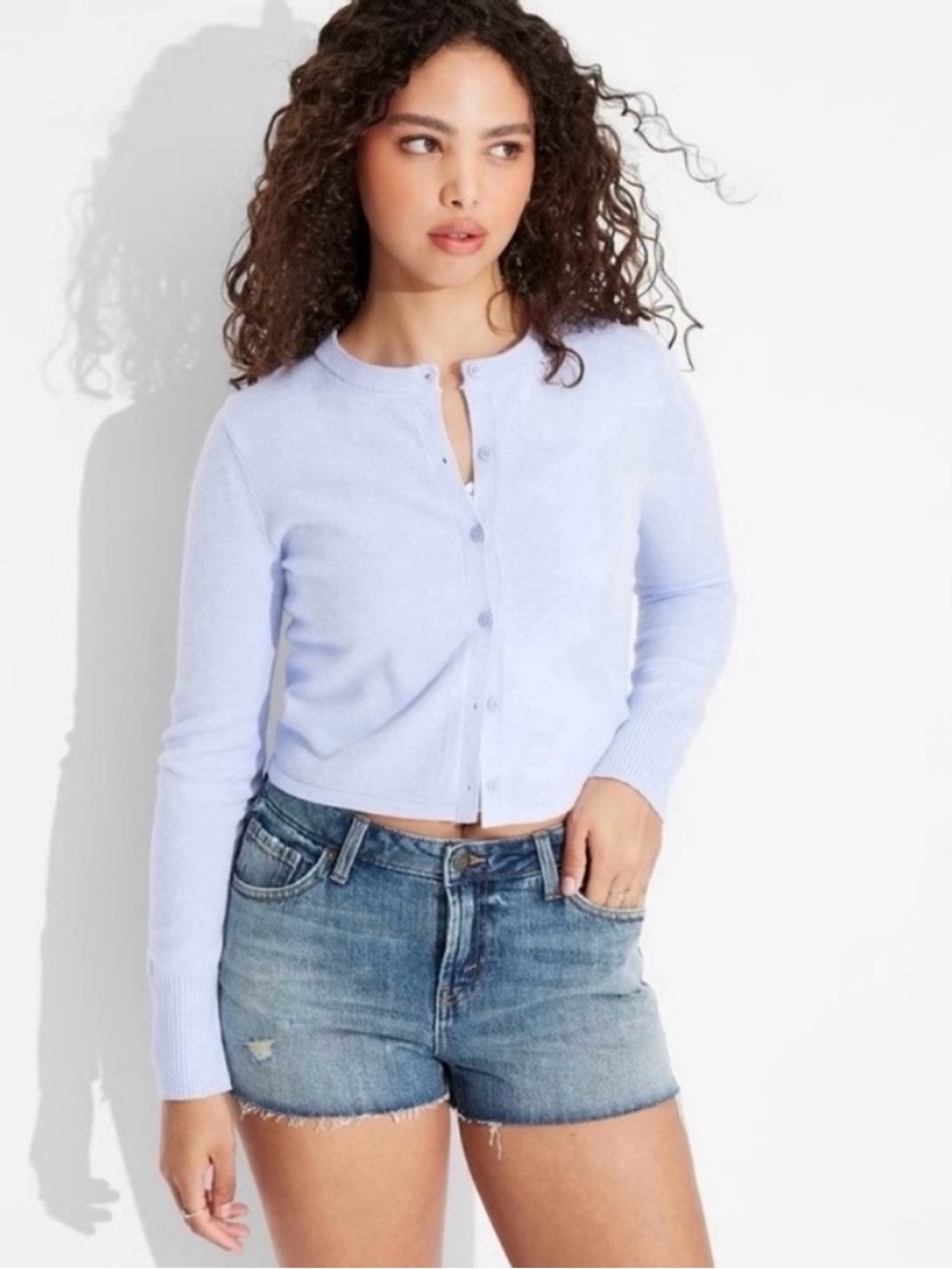 💙 NWT! WILD FABLE Mid-Rise EasyRigid Cut-Off Jean Shorts - Size 10